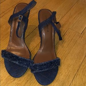 Denim heels